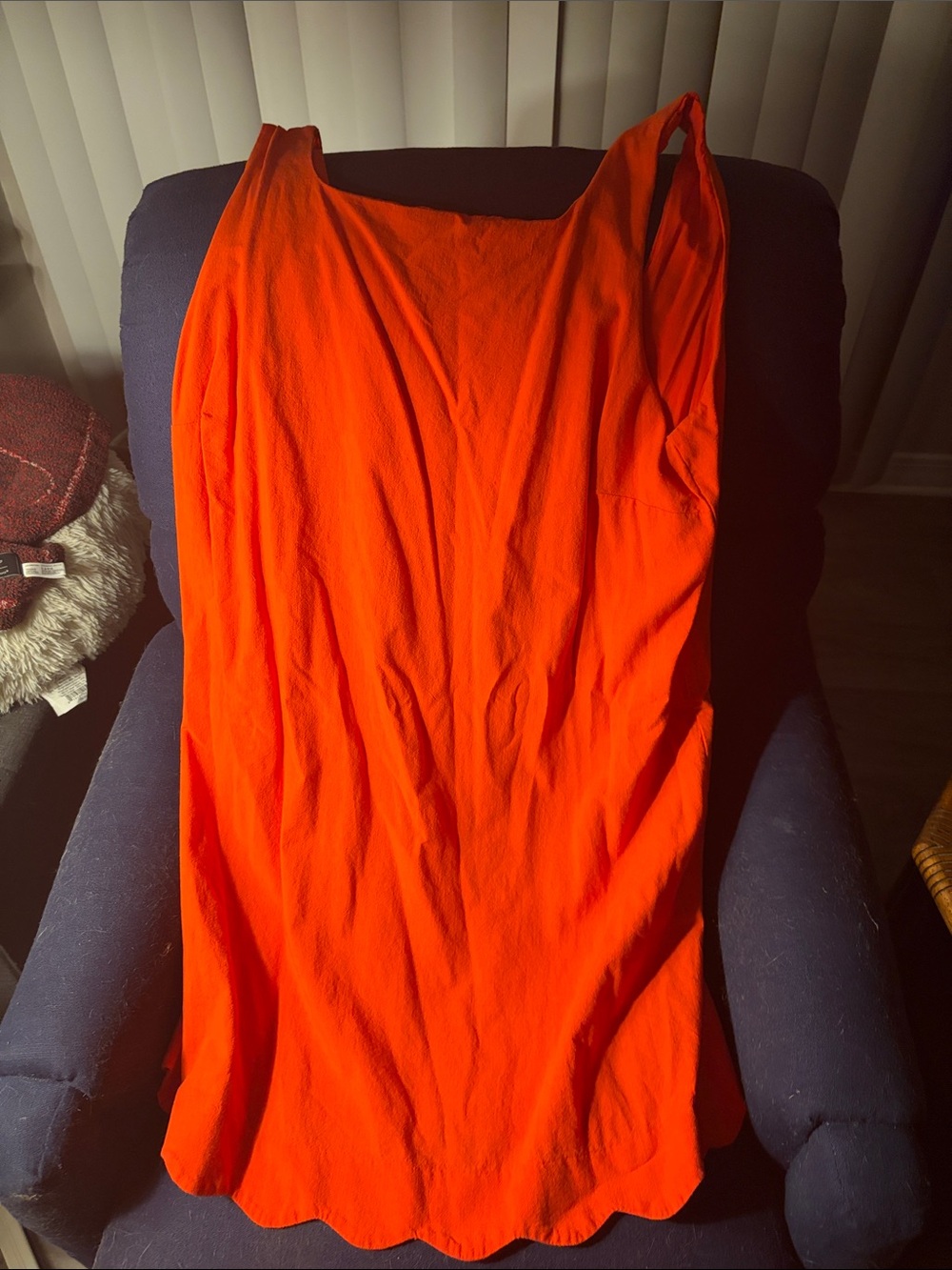 Bright Orange Mini Dress - Sleeveless Women’s Dress
